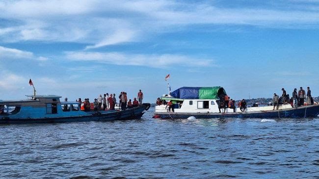 Kapal Feri Muchlisa Tenggelam di Perairan Penajam, Dua Kru Masih Hilang